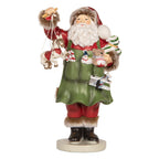 Beeld Kerstman 13x9x23 cm Groen Kunststof