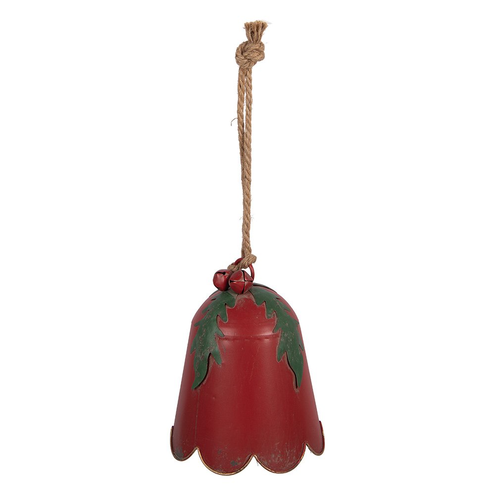 Kerstdecoratie Beeld Bel bel Ø 16x20 cm Rood Metaal