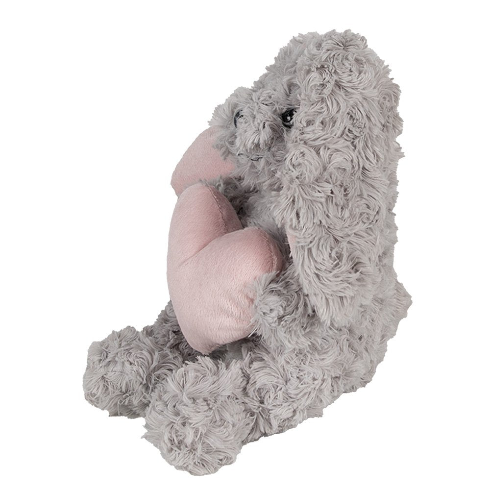 Knuffel Konijn 14x15x20 cm Grijs Pluche