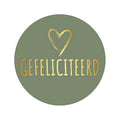 Etiketten – Gefeliciteerd – Olijf Groen – 250 Stuks