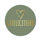 Etiketten – Gefeliciteerd – Olijf Groen – 250 Stuks