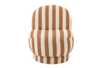 J-Line loungestoel Gestreept - polyresin - bruin/gebroken wit