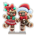 Kerst Infinity Spiegel Lamp Gingerbread man 37x7x37 cm Bruin Kunststof