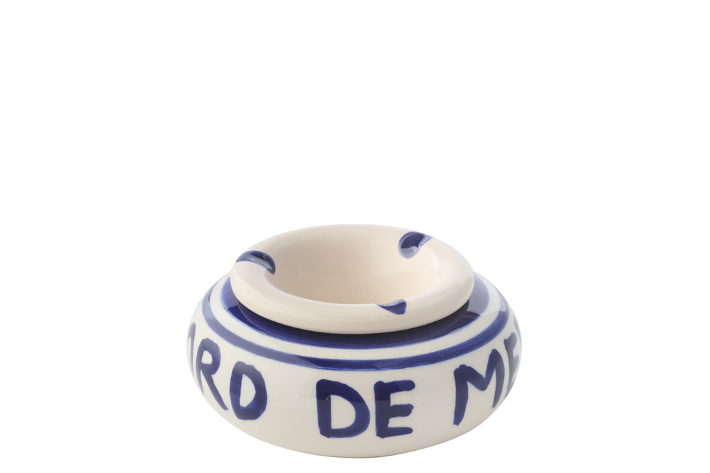 J-Line asbak - keramiek - donkerblauw - S
