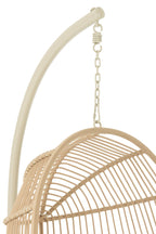 J-Line Hangstoel Egga Metaal/Koord Beige