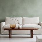 Bullnose mangohouten salontafel bruin - 140x60x35 cm