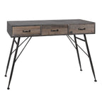 Sidetable Grijs, IJzer en Hout 116x40x80 cm