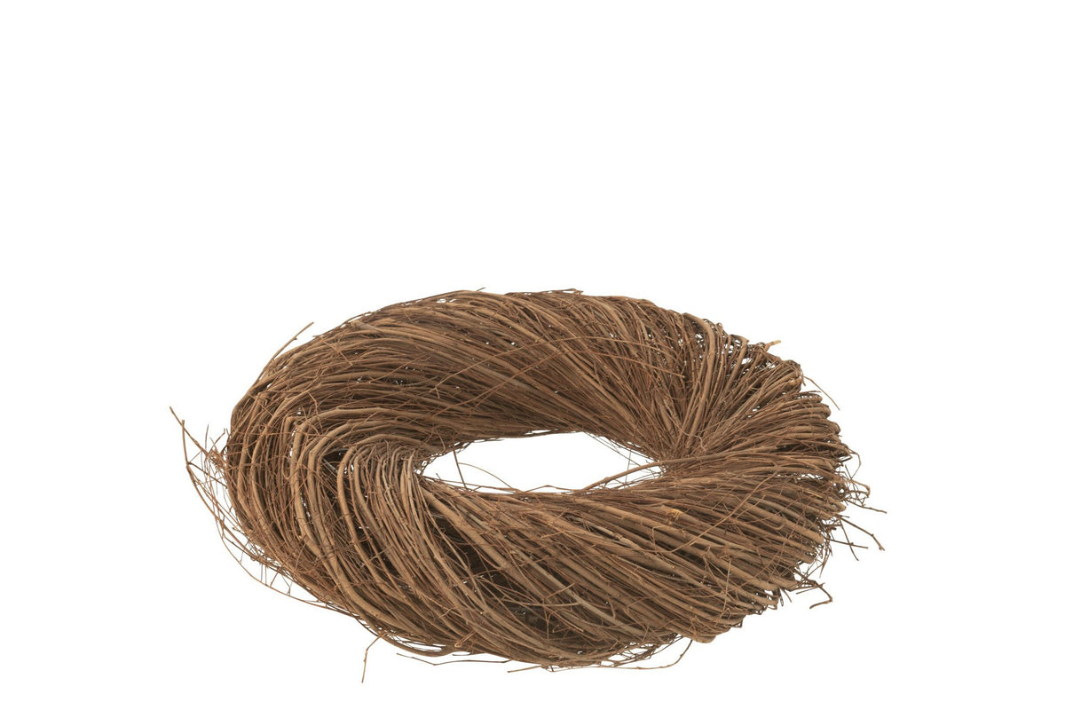 J-Line decoratiekrans hout naturel Ø 50 cm