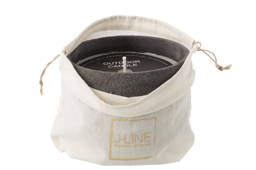 J-Line buitenkaars Rond - donkergrijs - L - 47U