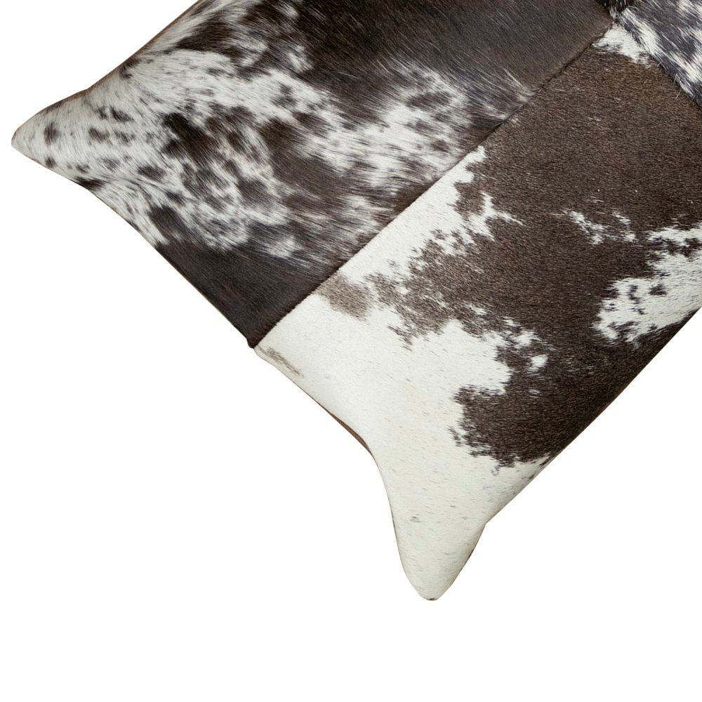 Half kussen koe bruin/wit 30x50cm