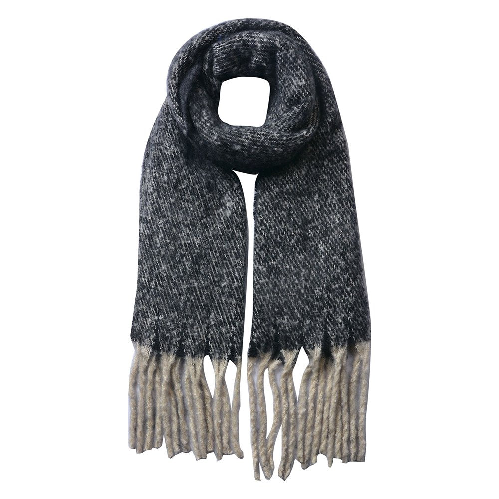 Wintersjaal Dames 50x180 cm Zwart Synthetisch Wintershawl