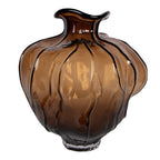 Vaas Ø 26x31 cm Bruin Glas