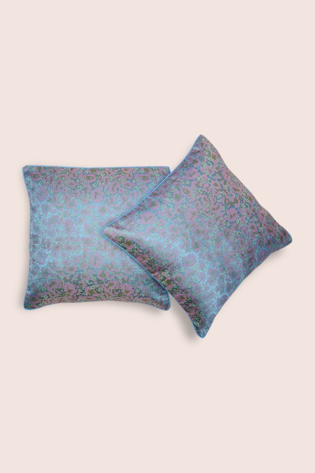Handgeweven jacquard kussenhoes - Zijdekatoen