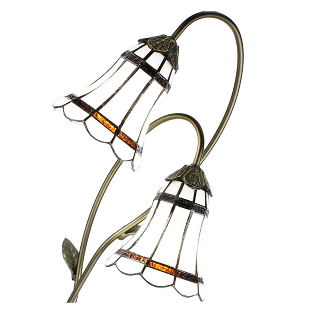 Tiffany Tafellamp 61 cm Bruin met polyresin tiffany bureaulamp