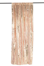 J-Line Gordijn Omkeerbaar Sequin Champagne/Wit