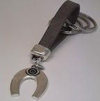 Lucky hoefijzer leren sleutelhanger