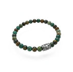 Damesarmband Afrikaans Turquoise 6 mm met basiskraal