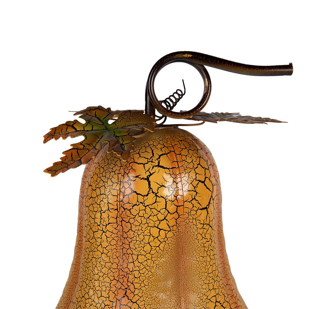 Decoratie Beeld Pompoen Ø 28x47 cm Oranje Metaal