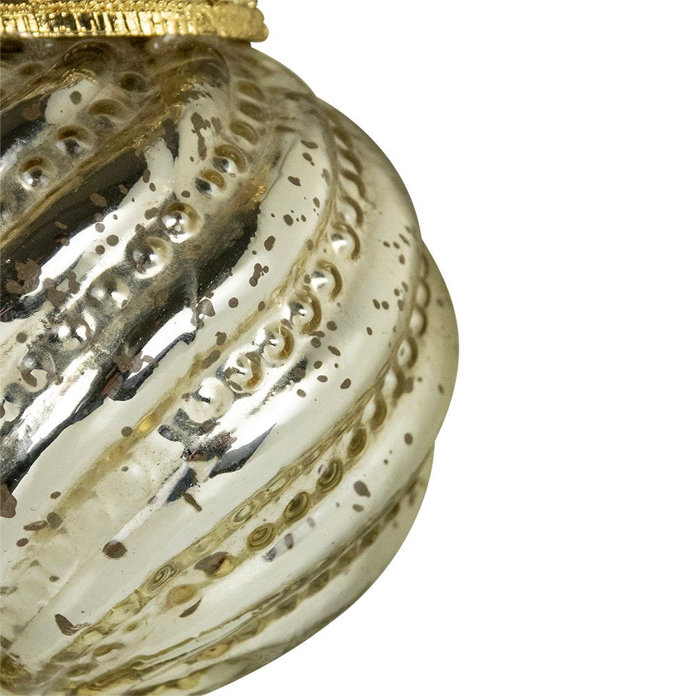 Decoratie bal gewei goud 8cm