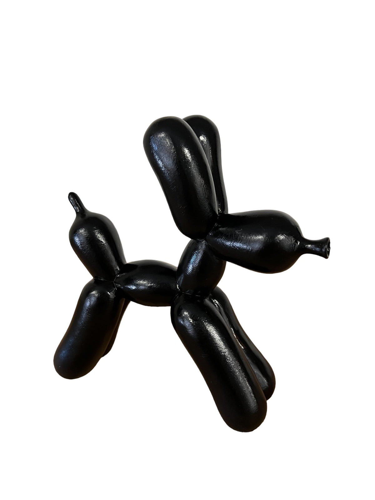 Polyresin ballon hond zwart