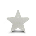 Metalen ster met glas 'babs' wit 28x28x9 cm