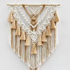 Handgeknoopt macramé wandkleed – Boheems textieldecor