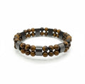 Dames armband Tijgeroog en Hematiet 6 mm