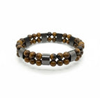 Dames armband Tijgeroog en Hematiet 6 mm
