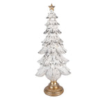 Kerstdecoratie Beeld Kerstboom 20x14x46 cm Wit Kunststof