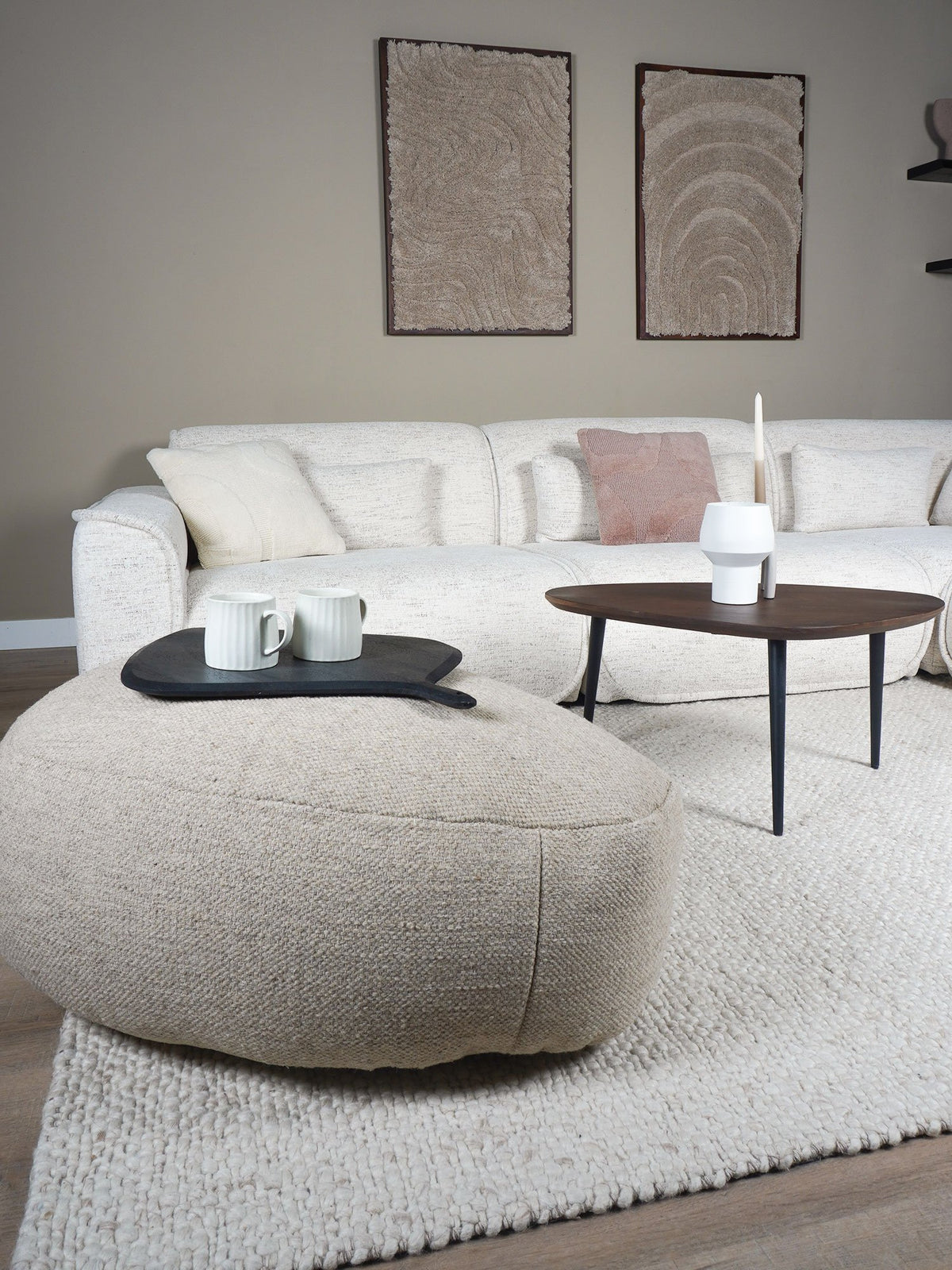 Vloerkleed Adige Beige - 240 x 340 cm