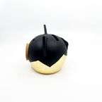 Verdeelde gouden piggy bank