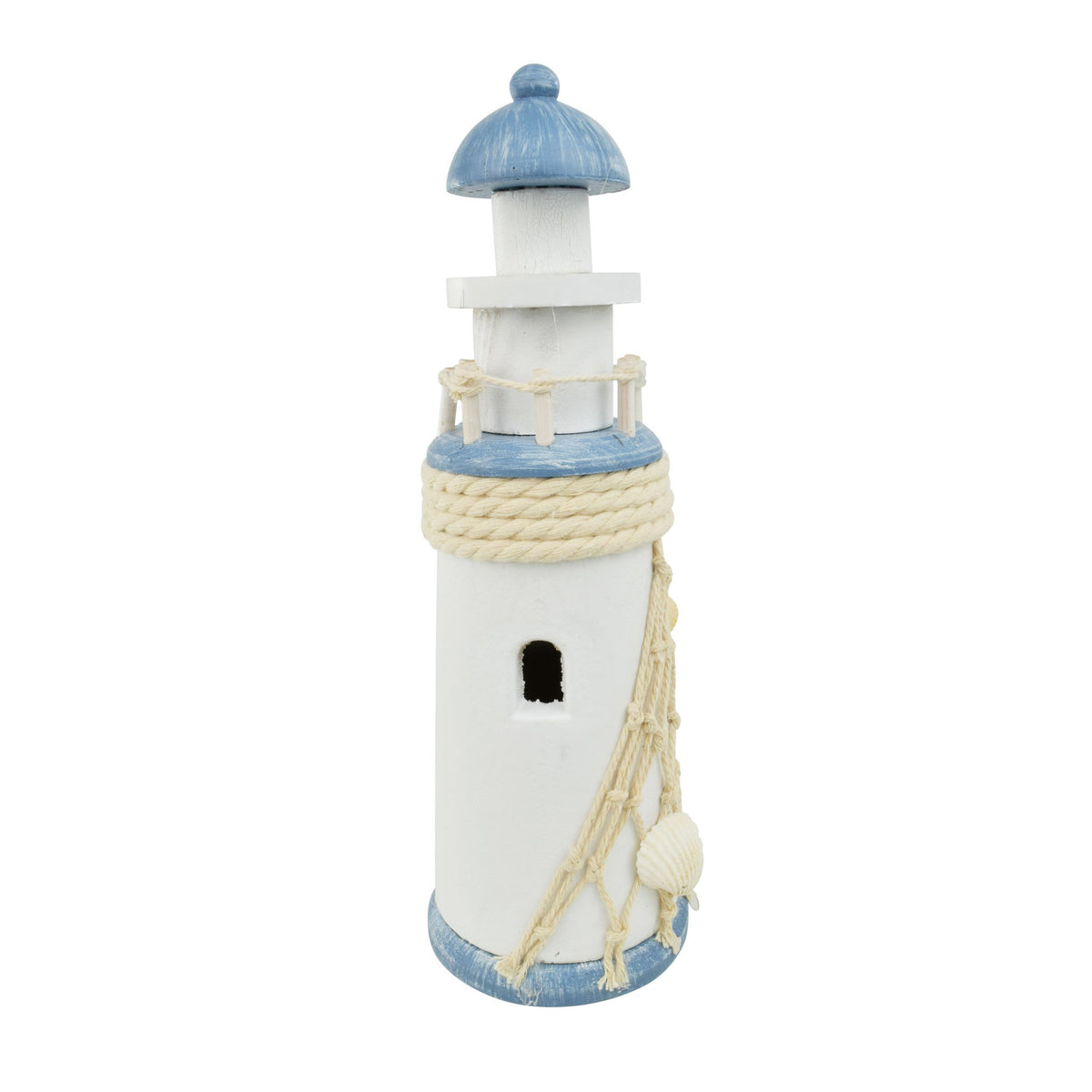 Vuurtoren wit-blauw 20cm