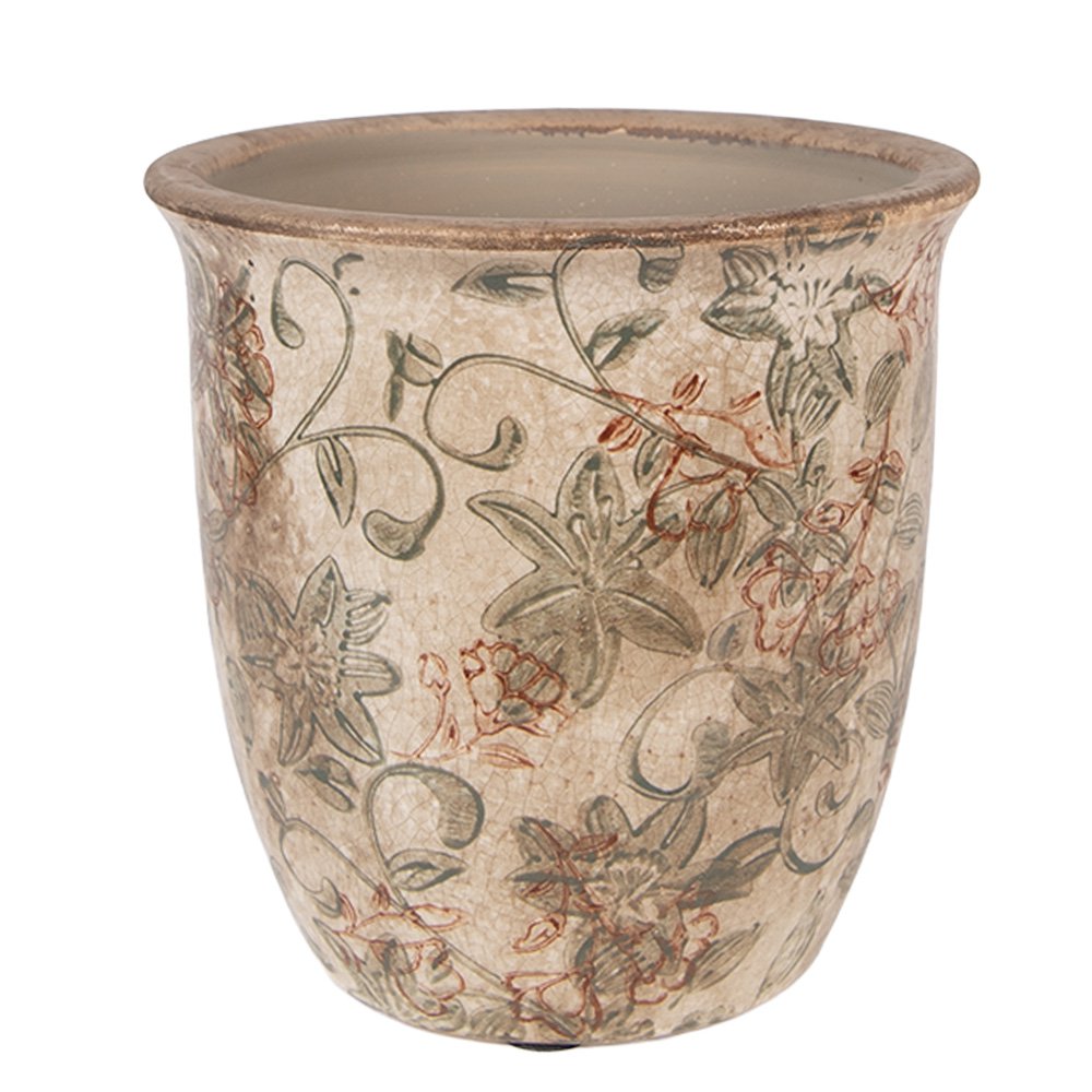 Bloempot Ø 13x13 cm Beige Keramiek