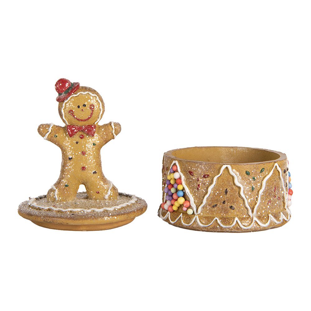 Voorraadpot Gingerbread man Ø 7x11 cm Bruin Kunststof