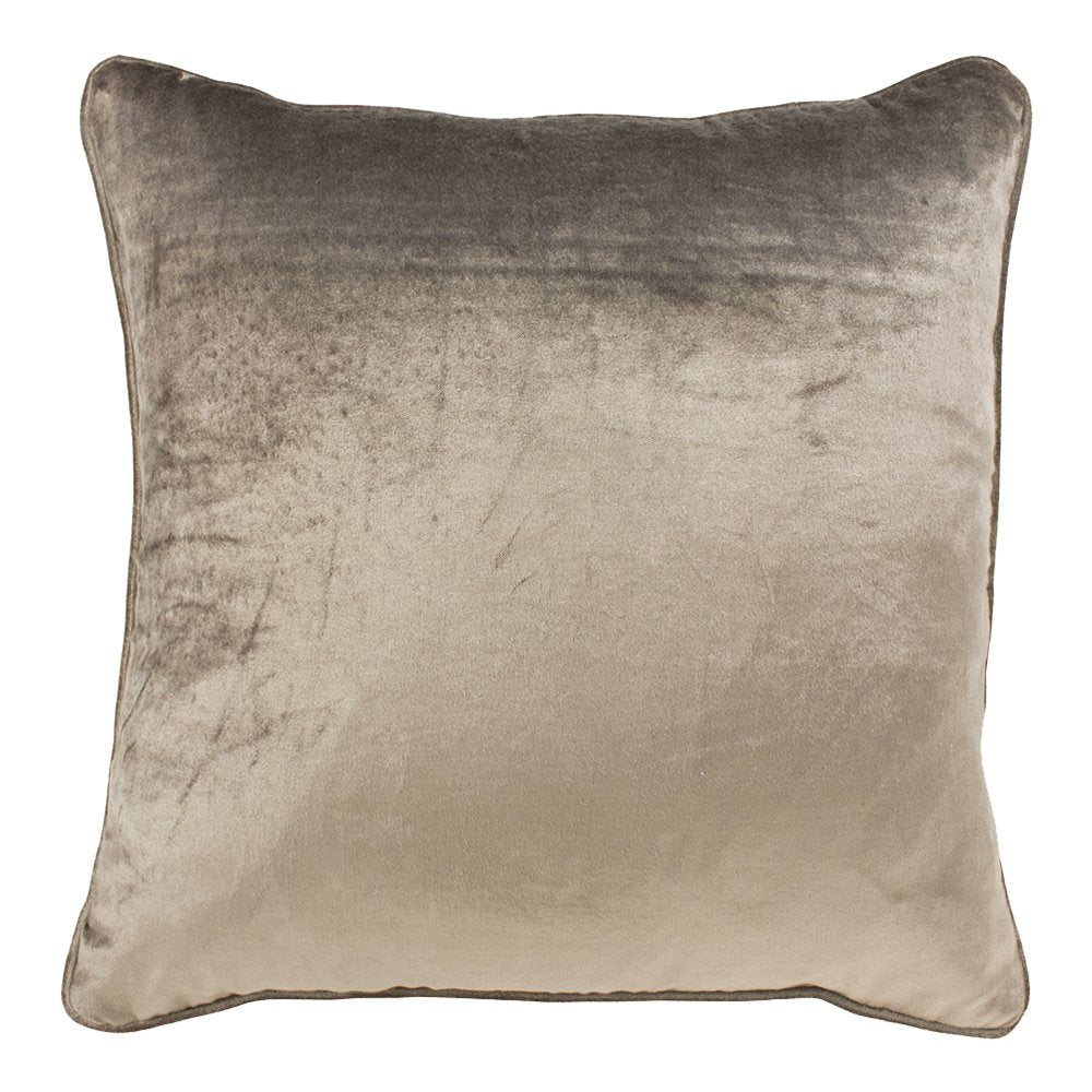 Kussen fluweel taupe 45x45cm