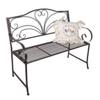 Tuinbank 117x50x98 cm Bruin Metaal Bank Buiten
