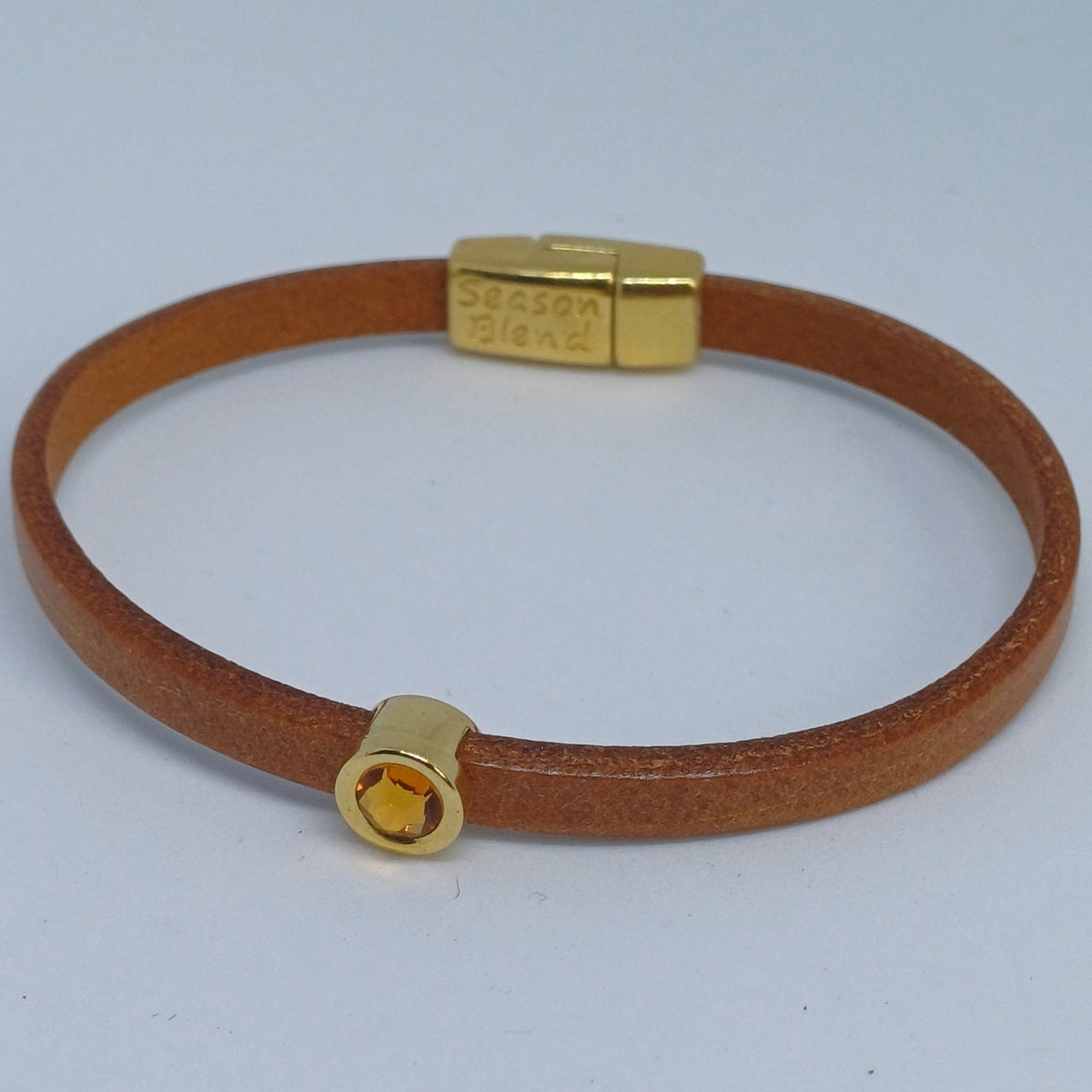 Shorty leren armband 24K verguld