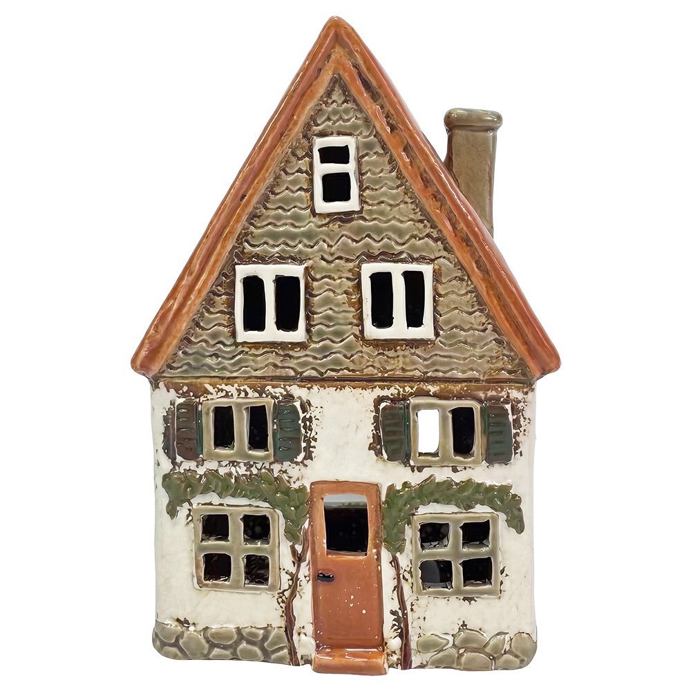 Waxinelichthouder Huis Beige Keramiek Waxinelichthouder