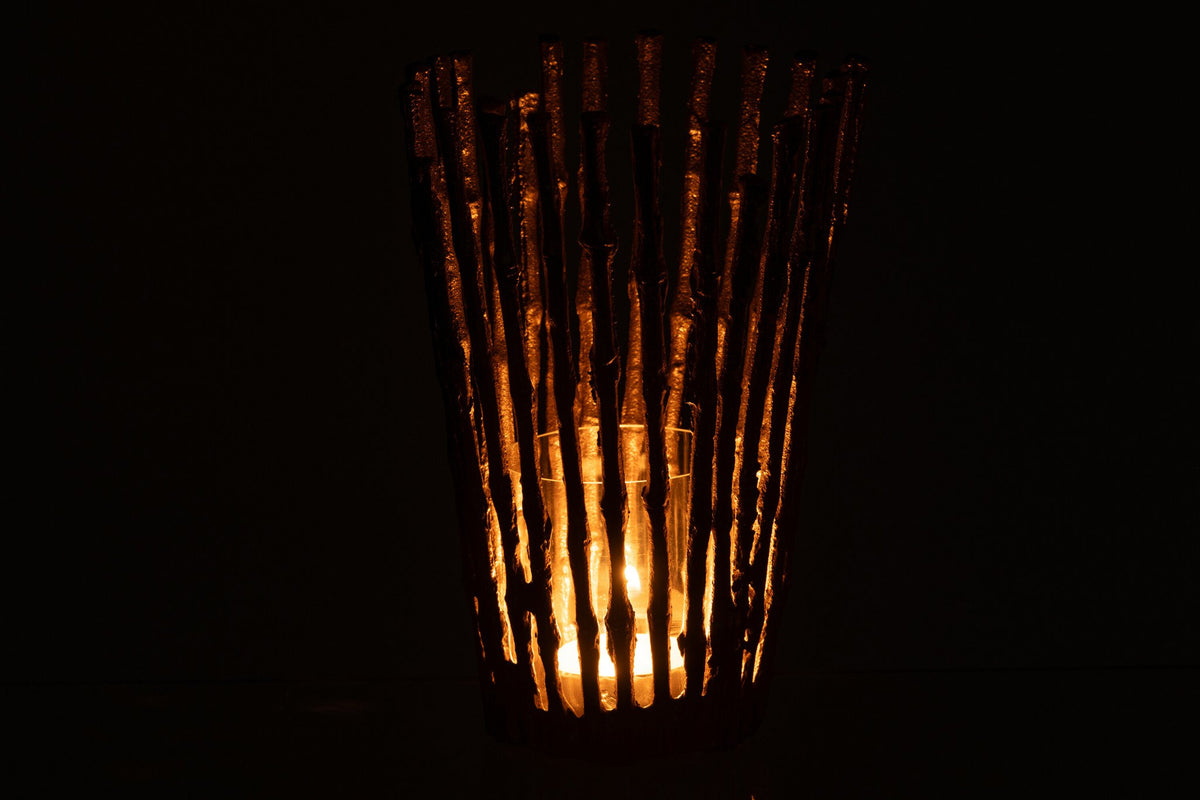 J-Line kaarshouder - aluminium - goud - L