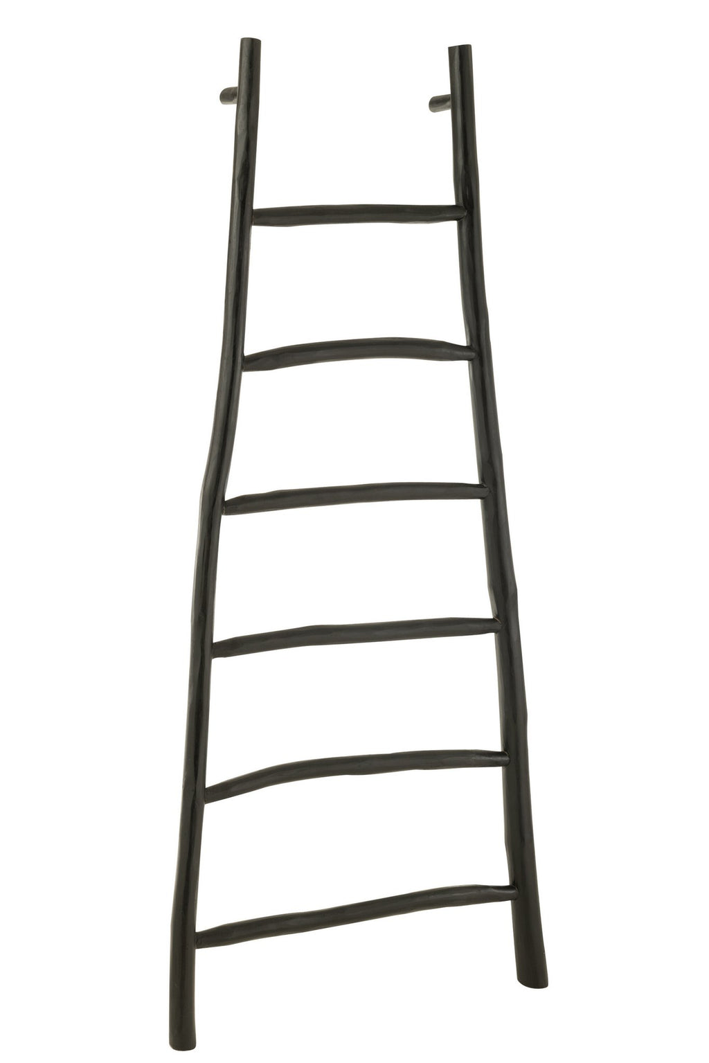 J-Line Ladder 6 Stappen Teak Hout Zwart
