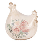Decoratie Beeld Kip 12x11x13 cm Beige Keramiek