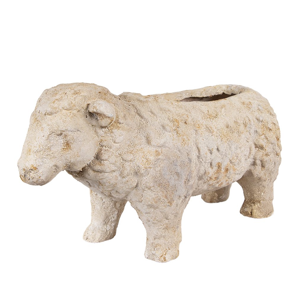 Bloempot Schaap 48x19x26 cm Beige Keramisch materiaal