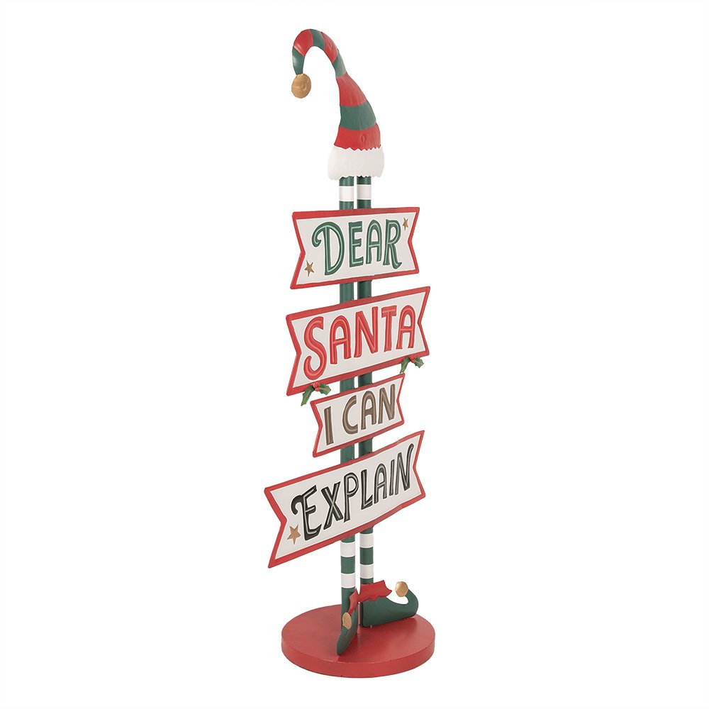 Kerstdecoratie ""Dear Santa"" 50x27x106 cm