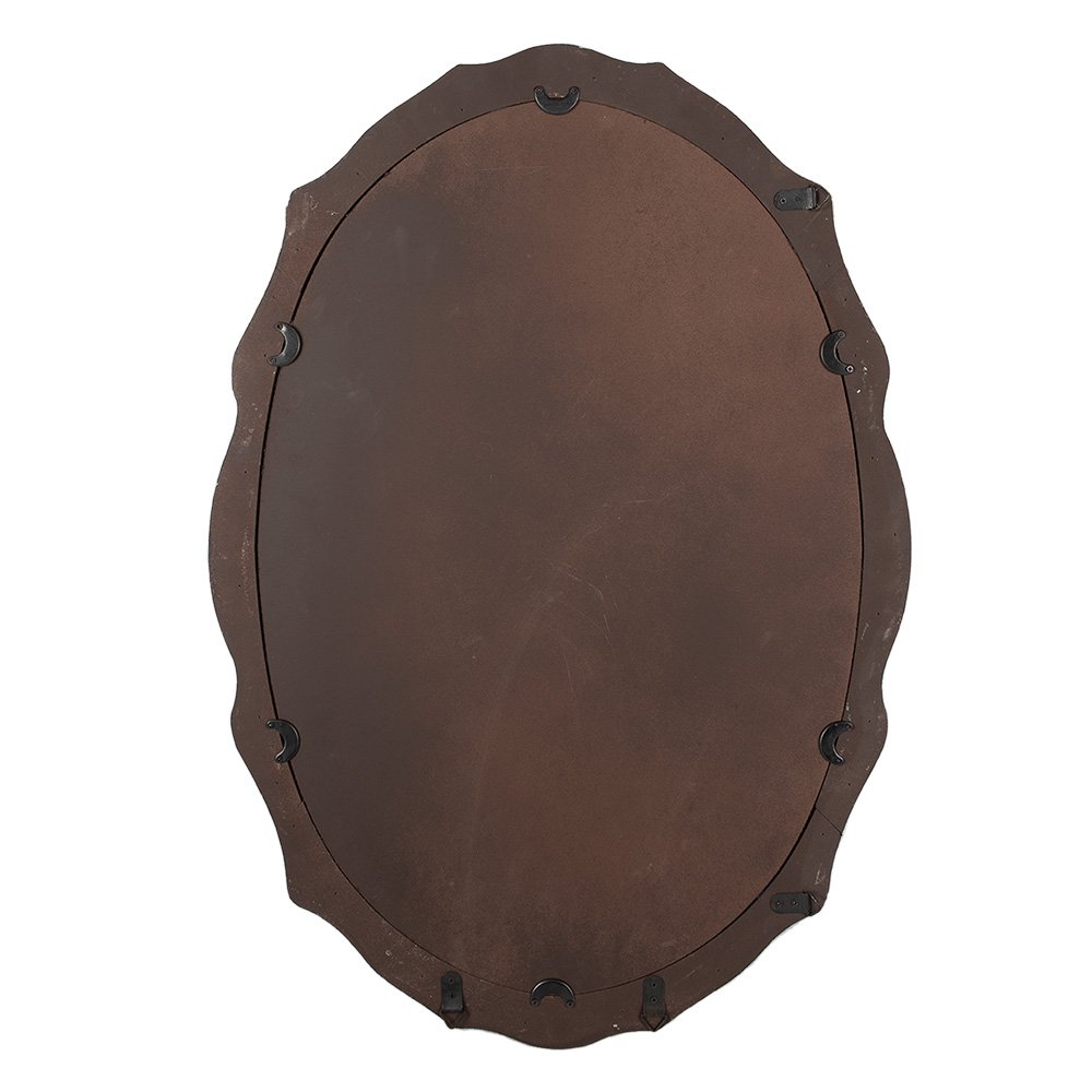 Mirror 52x3x75 cm Beige Bruin Hout Wall Mirror