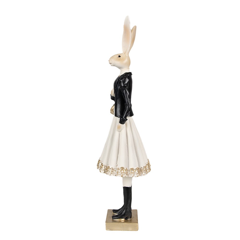 Beeld Konijn 32 cm Bruin Polyresin Paasdecoratie