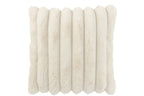 J-Line Kussen Large Corduroy Polyester Wit