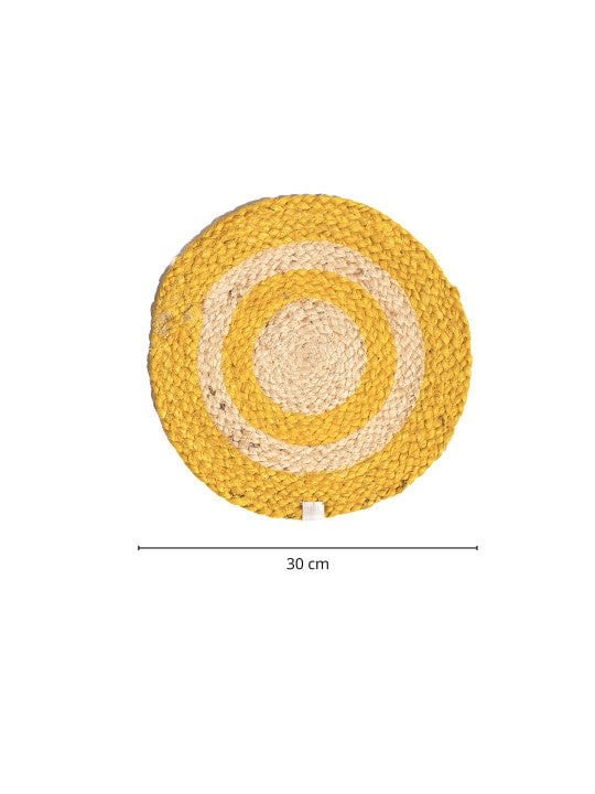 Ambachtelijke placemats van jute – eetaccessoires voor op tafel – geweven ontwerp – set van vier