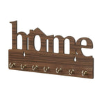 Houten Sleutelhouder – 7 Haken – 29x13,5x0,4 cm (Bruin)