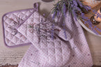 Ovenwant 18x30 cm Paars Wit Katoen Lavendel Ovenhandschoen