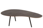 J-Line Salontafel Druppel Aluminium/Ijzer Bruin Large